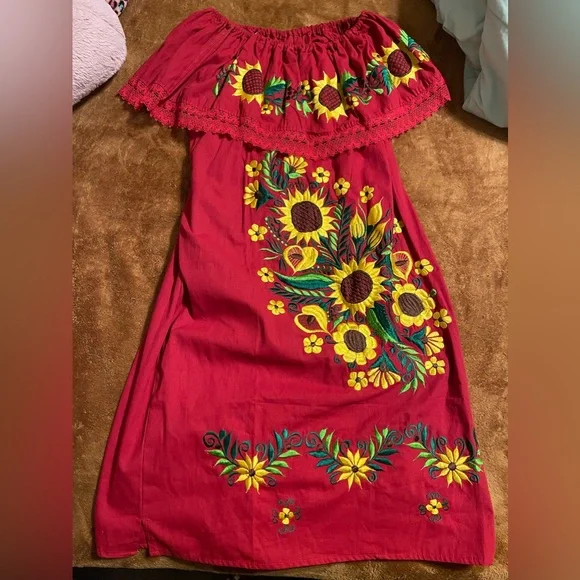 naomi embroidered dress Sunflowers Dress | Occasion Dress in Sizes XXS–6X main image 0